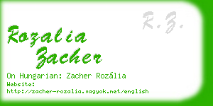 rozalia zacher business card