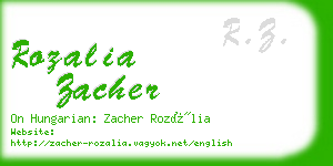 rozalia zacher business card